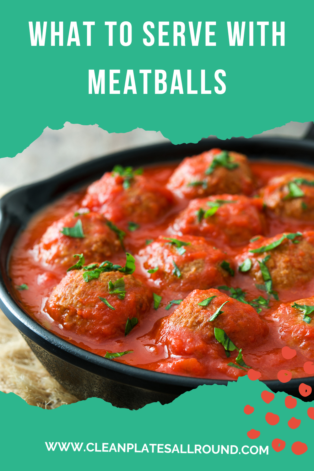 What to serve with meatballs pin