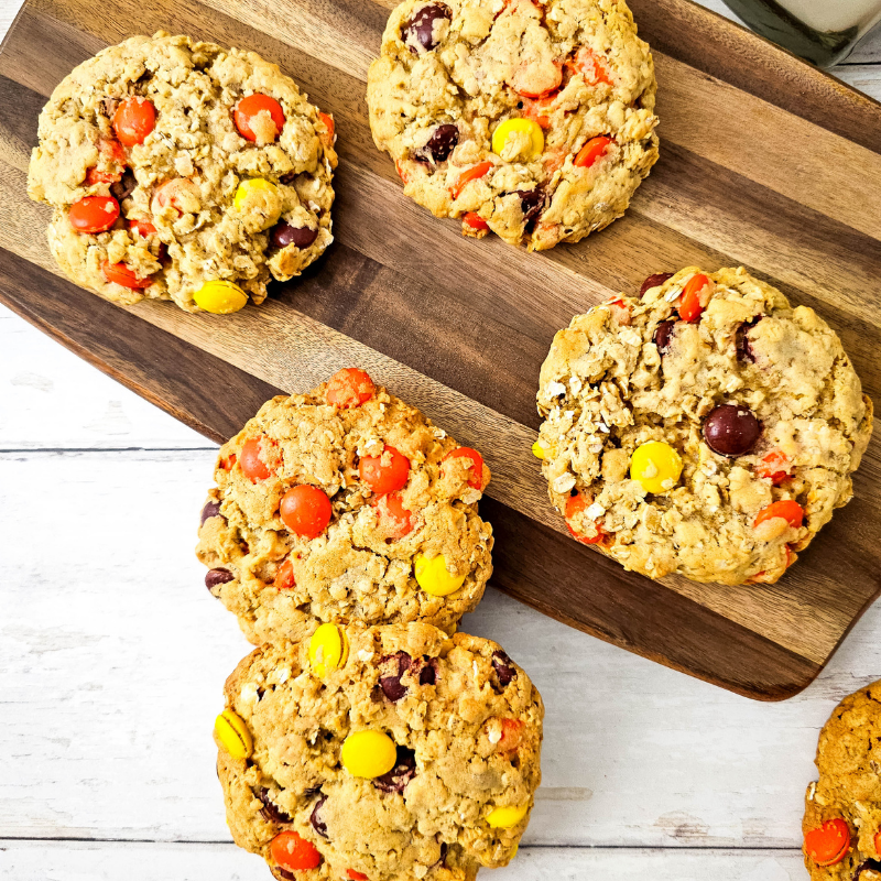 Reese's Pieces Oatmeal Cookies