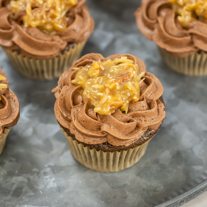 German Chocolate Cupcakes