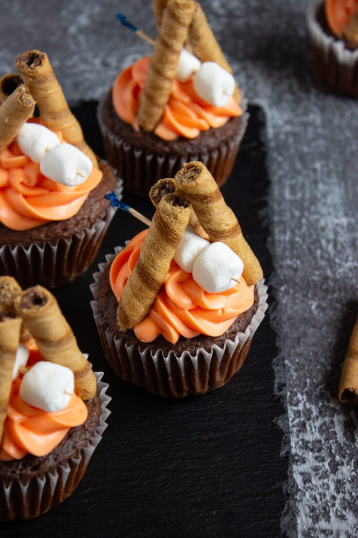 Bonfire Chocolate Nutella Cupcakes