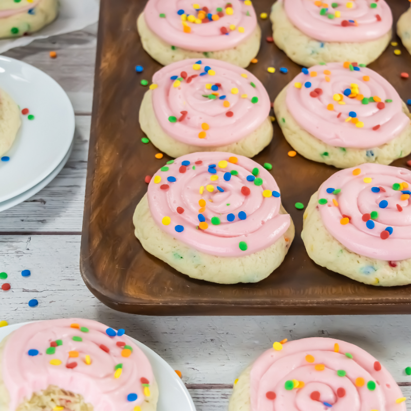 Crumbl Copycat Confetti Cake Cookies