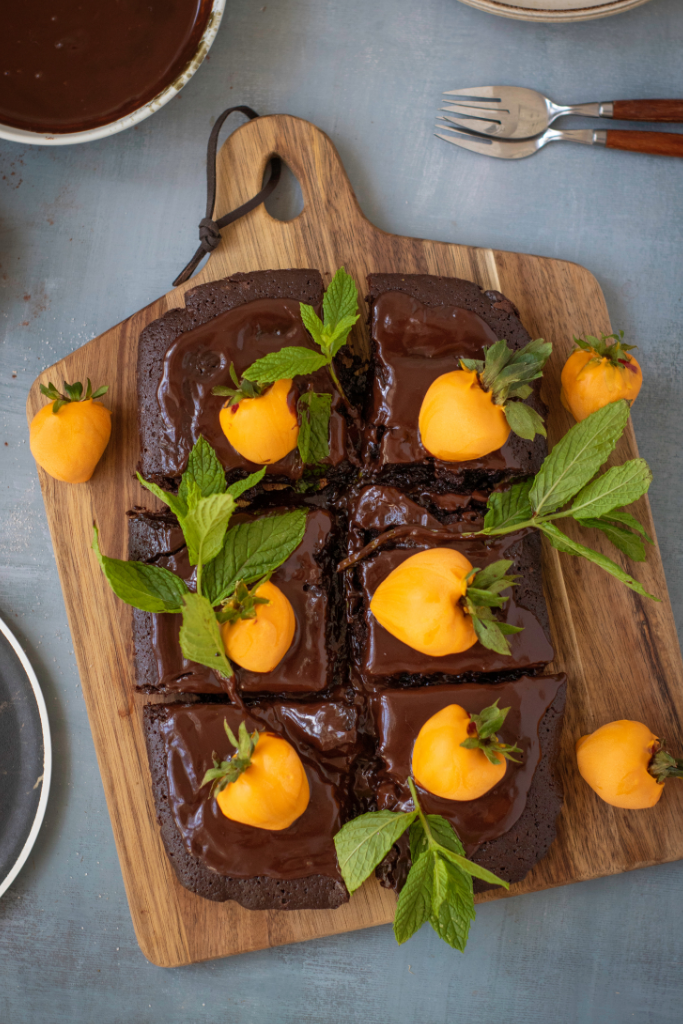 Chocolate Pumpkin Patch Brownies