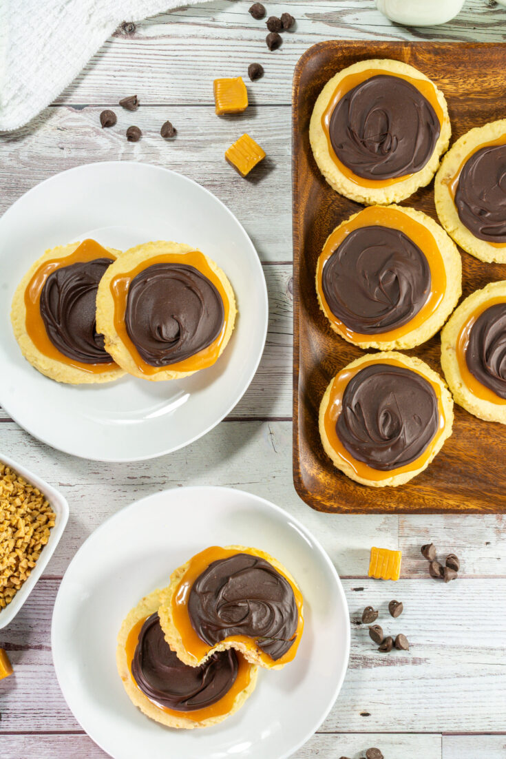 Copycat Twix Crumbl Cookies