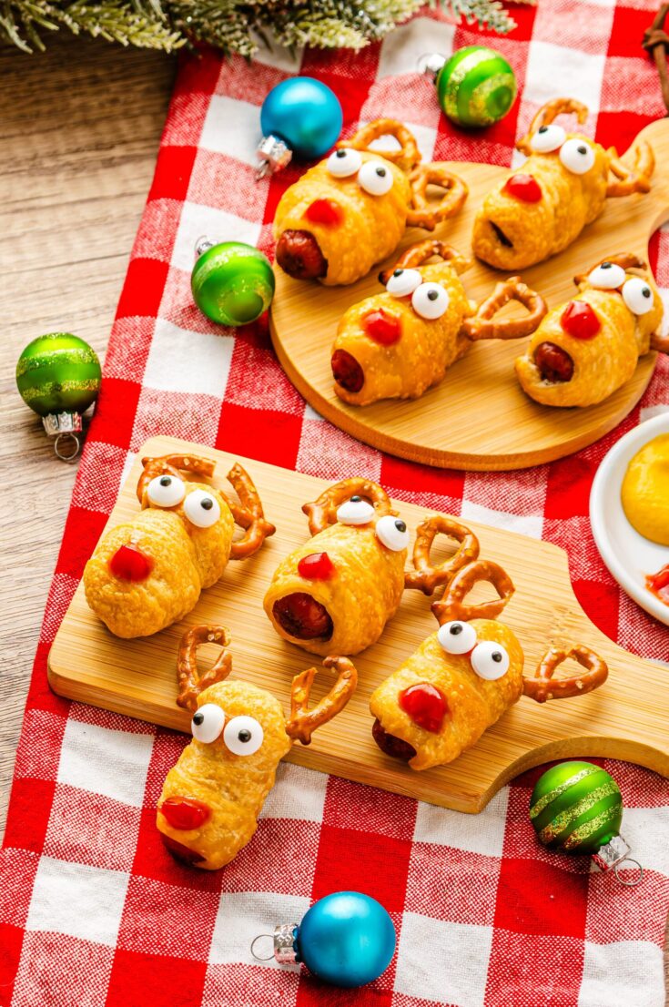 Rudolph Reindeer Pigs in a Blanket
