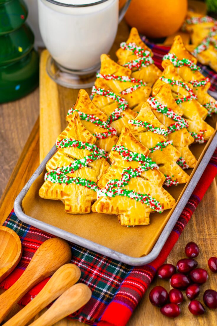 Orange Cranberry Christmas Tree Pies