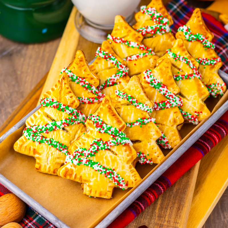 Orange Cranberry Christmas Tree Pies