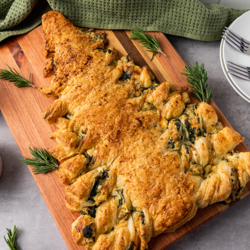 Puff Pastry Spinach Christmas Tree
