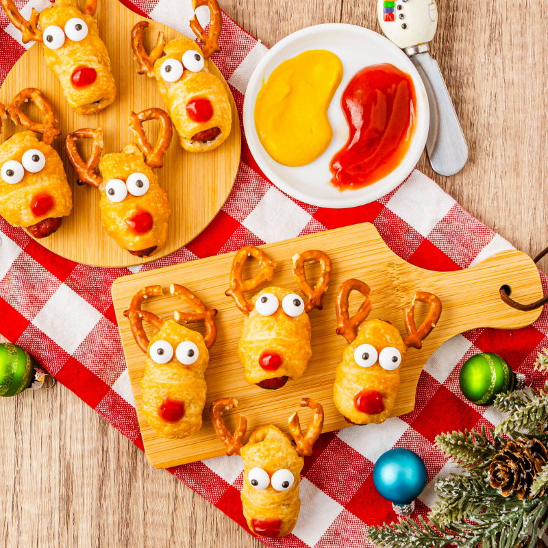Rudolph Reindeer Mini Pigs in a Blanket