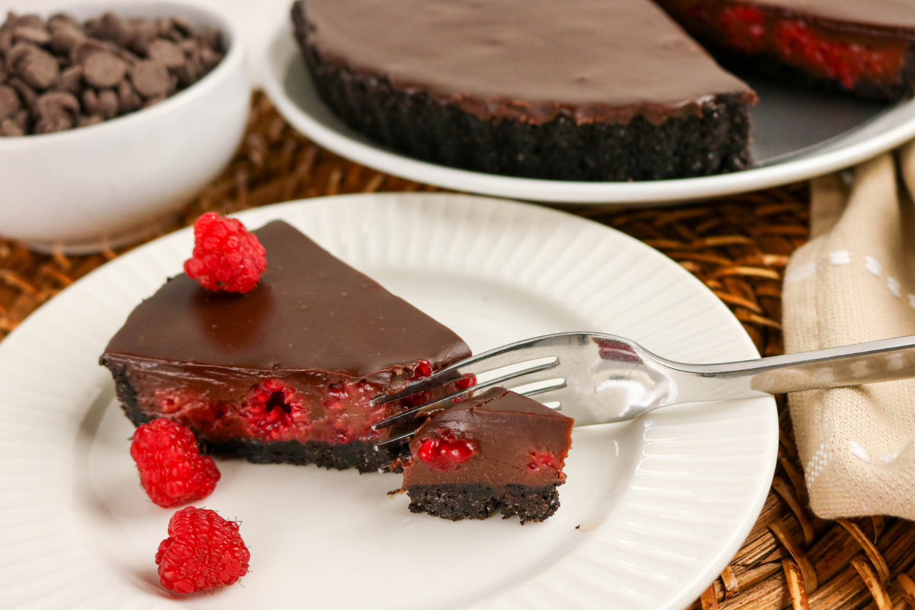 Chocolate Raspberry Tart Perfect for Holidays or Date Night